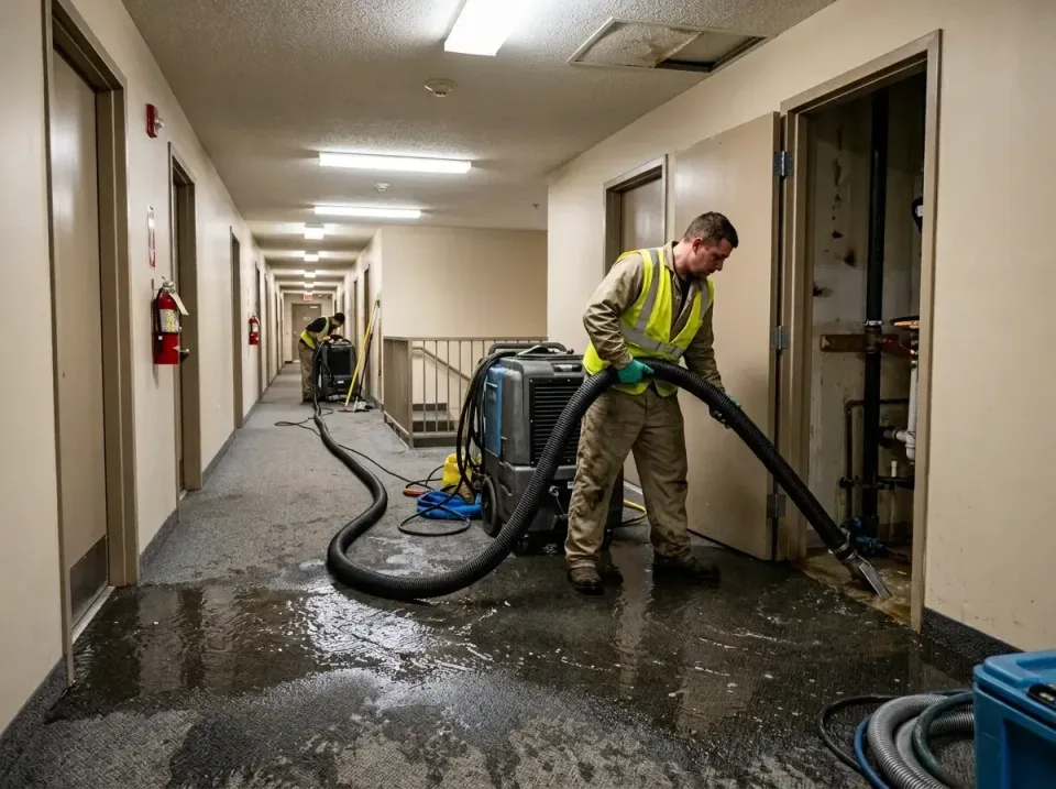 multi-unit-apartment-hallway-f-005 — frequently asked questions, Emergency Burst Pipe Water Extraction & Removal in Hillcres…